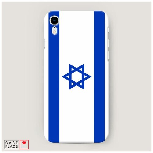 фото Чехол пластиковый iphone xr (10r) флаг израиля case place