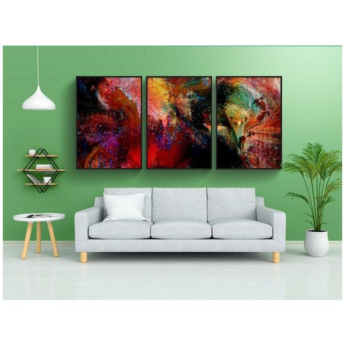 фото Набор модулных постеров для интерьера "задний план, изобразительное искусство, аннотация" 60x90 см. в тубусе, без рамки lotsprints