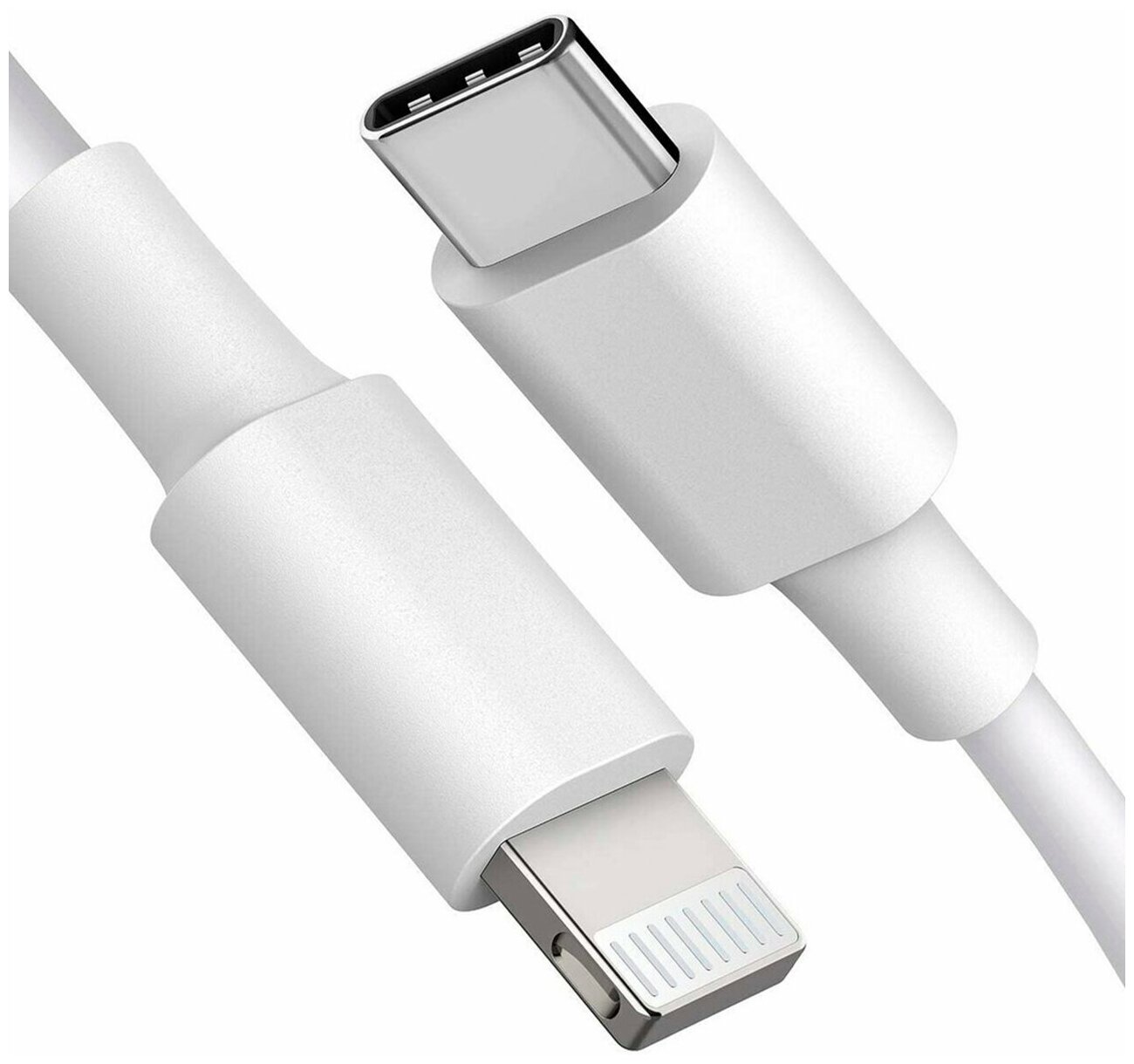 Зарядный кабель для Apple iPhone, iPad, Airpods / Type-C - Lightning / Зарядный шнур для Эпл Айфон, Айпад, Эирподс Тайп Си - Лайтинг, 1 м (Белый)