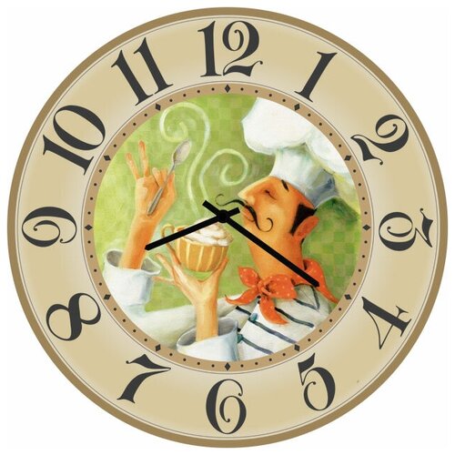 фото Svs настенные часы svs 3002701 повар на дегустации