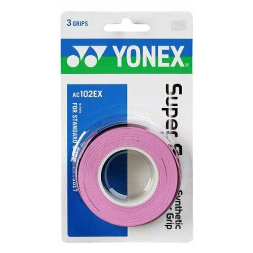 фото Обмотка для ручки ракетки yonex overgrip ac102ex х3 light pink