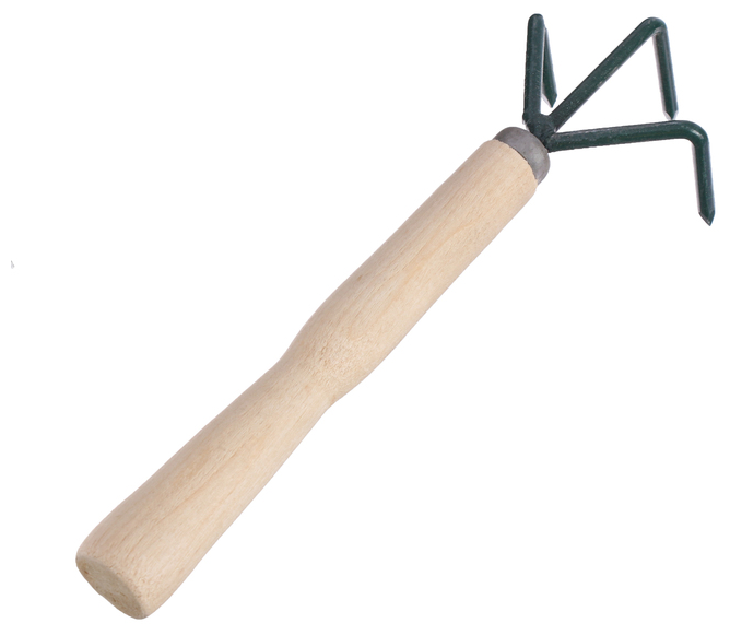 Рыхлитель длина 24 см 3 зубца деревянная ручка