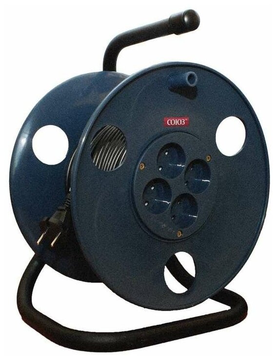 Удлинитель на катушке 4х50м без заземл. IP20 3.5кВт Союз 481S-3305 (2шт. в упак.)