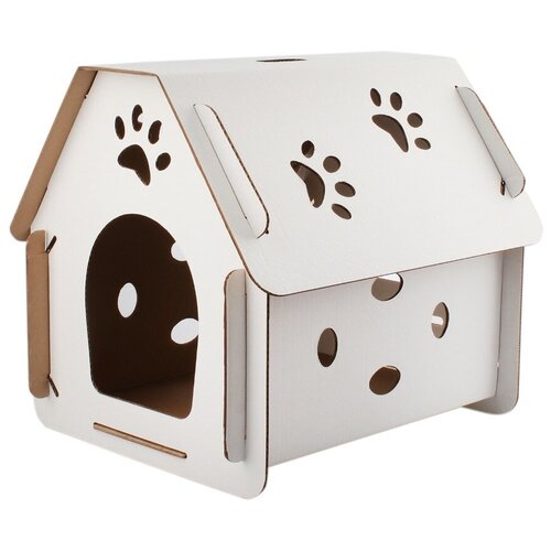 Картонный домик-когтеточка 