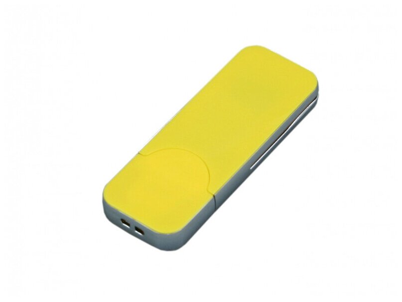 Пластиковая флешка для нанесения логотипа в стиле iphone (128 Гб / GB USB 2.0 Желтый/Yellow I-phone_style Флеш-карта Айсберг)