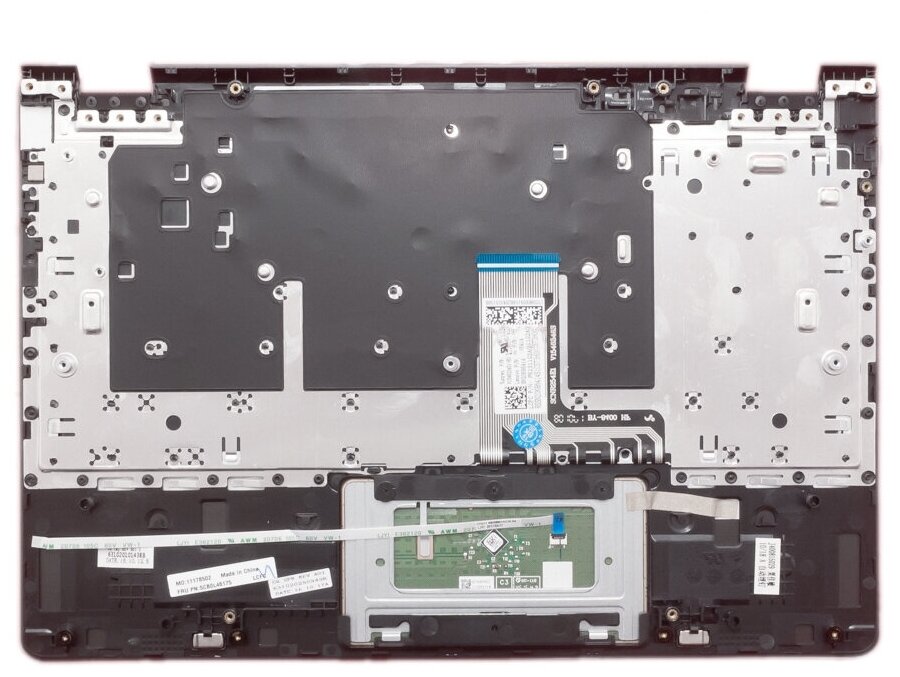 Клавиатура для ноутбука Lenovo Yoga 710-11IKB черная с черным топкейсом