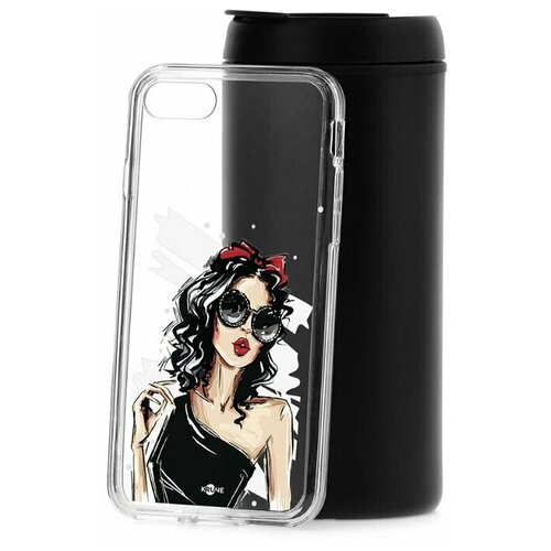 фото Чехол для apple iphone se(2020) / 8 / 7 kruche print фэшн леди / чехол для apple iphone / чехол с рисунком / чехол с принтом / чехол для айфон / бампер на айфон / чехол накладка для iphone / противоударная накладка для iphone / защита для iphone / защита на айфон / cиликоновый чехол для iphone / пластиковый чехол на iphone / защитный чехол для iphone кruче,kruche