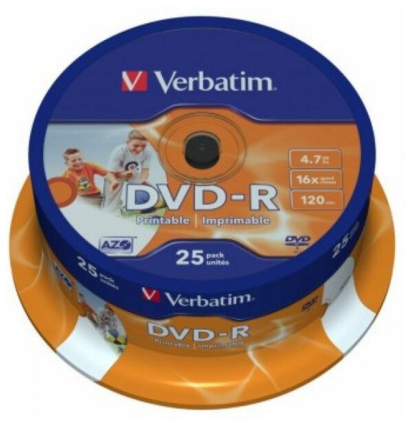 DVD-диск Verbatim DVD-R 4,7 Gb, Cake Box