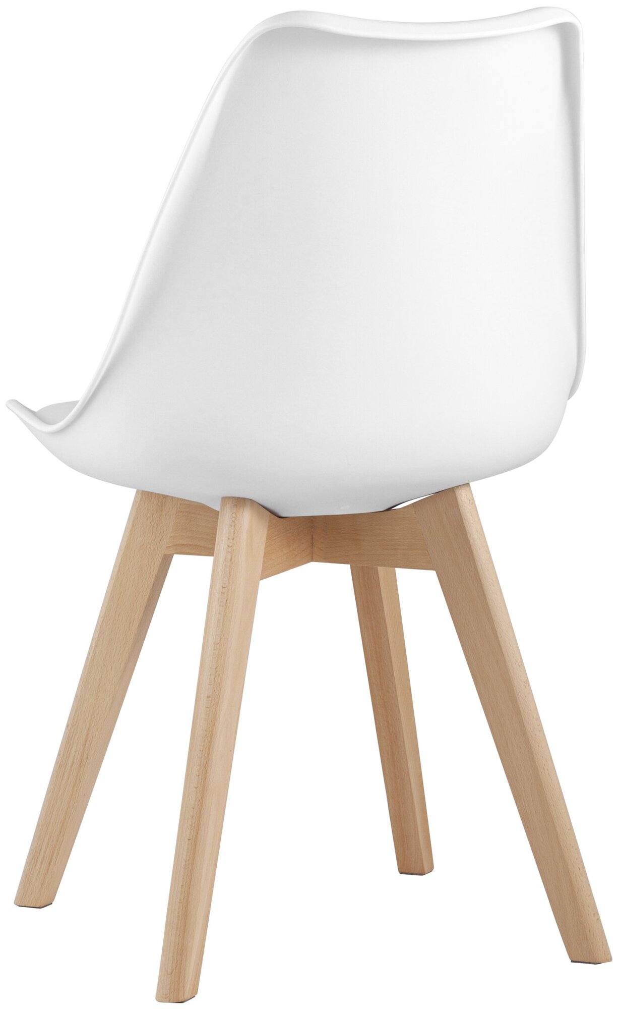 Комплект стульев для кухни 2 шт FRANKFURT NEW, белый, дер. ножки - фотография № 2