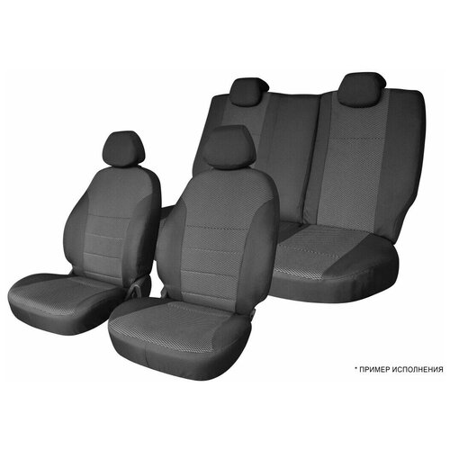 Модельные чехлы на сиденья Defly Toyota Land Cruiser 2007-2015 Экокожа Черный задний ряд 40/20/40, 5 мест