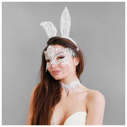 фото Страна карнавалия карнавальный набор «давай поиграем?», ободок- ушки, чокер, маска