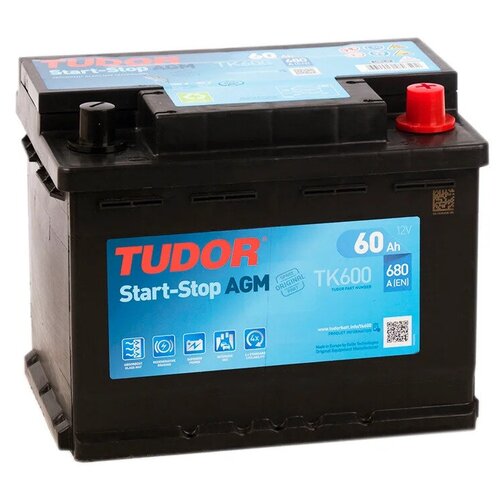 Аккумулятор Tudor AGM Start-Stop TK600 60 Ач 680А