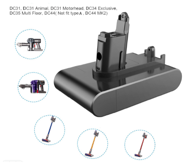 22,2 В 4000 мАч литий-ионный аккумулятор для пылесоса Dyson для DS DC35 DC45 DC31 DC34 DC44 DC31 DC35 Animal (тип B))