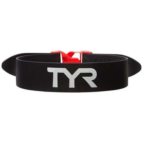 фото Ремень-фиксатор ног для плавания tyr rally training strap, цвет 002 (black/red)