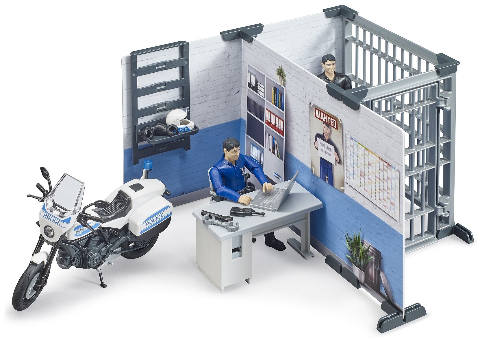 Игровой набор Bruder 62732, синий/серый