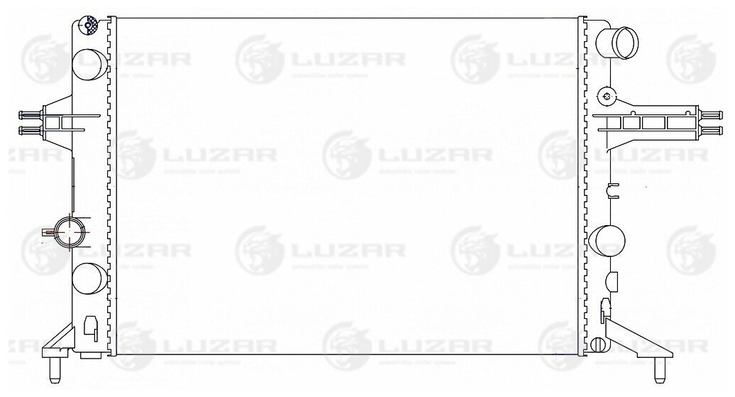 Радиатор охлаждения для автомобилей Opel Astra G (98-)/Zafira A (99-) 1.4i/1.6i/1.8i MТ AC- LUZAR - фото №1