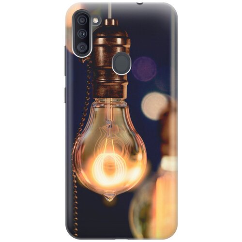 фото Силиконовый чехол на samsung galaxy a11 / m11 / самсунг а11 / м11 с эффектом блеска "ретро-лампа gosso