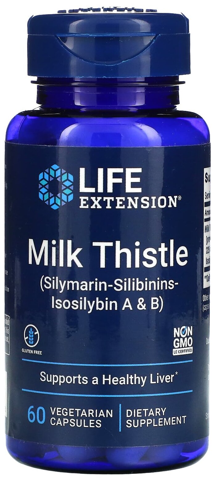 Капсулы Life Extension Milk Thistle, 100 г, 60 шт.