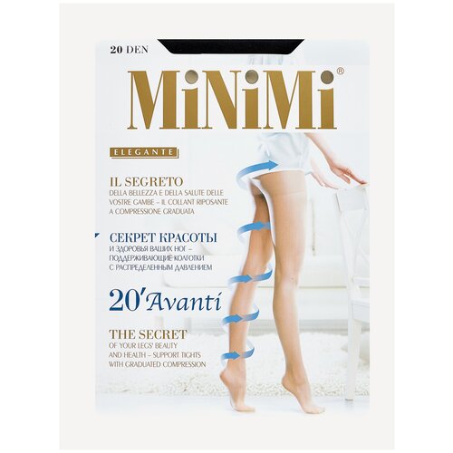 фото Колготки minimi avanti, 20 den, с ластовицей, с шортиками, размер 3, черный