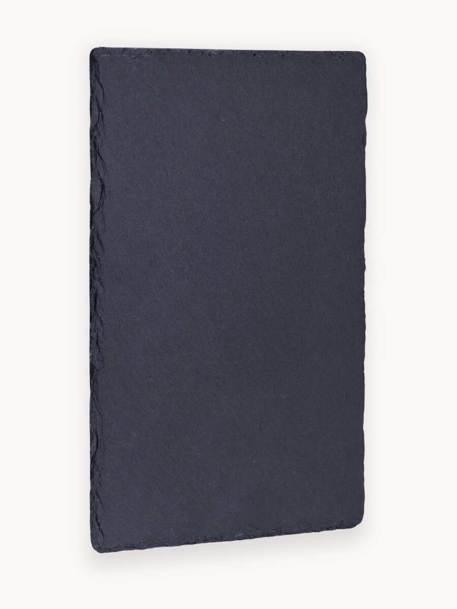 Доска сервировочная для подачи закусок, 30х20, набор 2 шт для сервировки ролл, брускетт, сыра, черный сланец, Ами Мебель