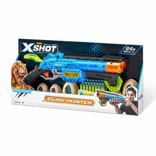 Игровой набор для стрельбы ZURU X-Shot Коготь охотника, упаковка открытая коробка набор бластеров zuru x shot дино коготь охотника с мягкими дротиками в комплекте 24 шт 4878