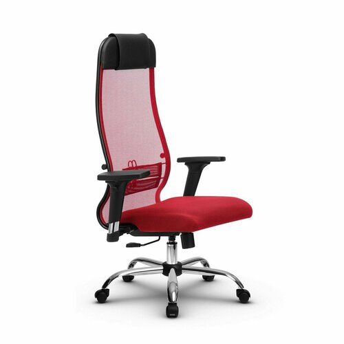 Компьютерное офисное кресло метта В 1b11/2D, Основание 17833, Красное
