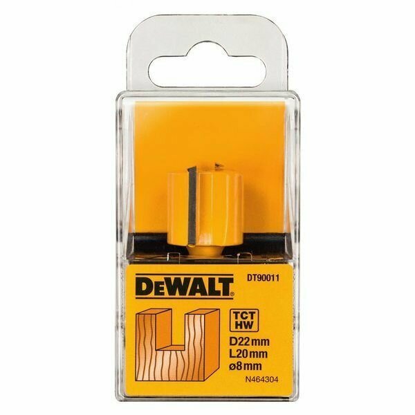 Фреза пазовая DEWALT DT90004 Z2 HM 8мм, d10мм, рабочая длина 20/общая длина 52 мм - фото №4