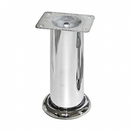 фото Ножка металл. круглая, нерегулир, D50х100мм, хром (4шт) - пакет Tech-Krep