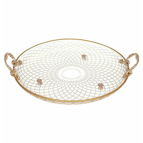 Блюдо 30 см круглое с ручками на 3-х ножках Zec 