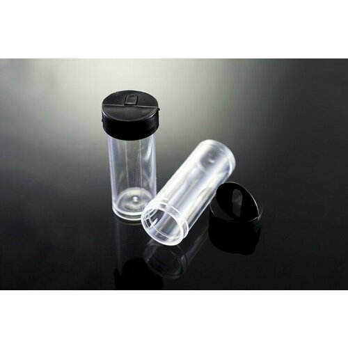 Контейнер для бисера и бусин, диаметр 21мм, высота 56мм, пластиковый, 1005-036, 1шт