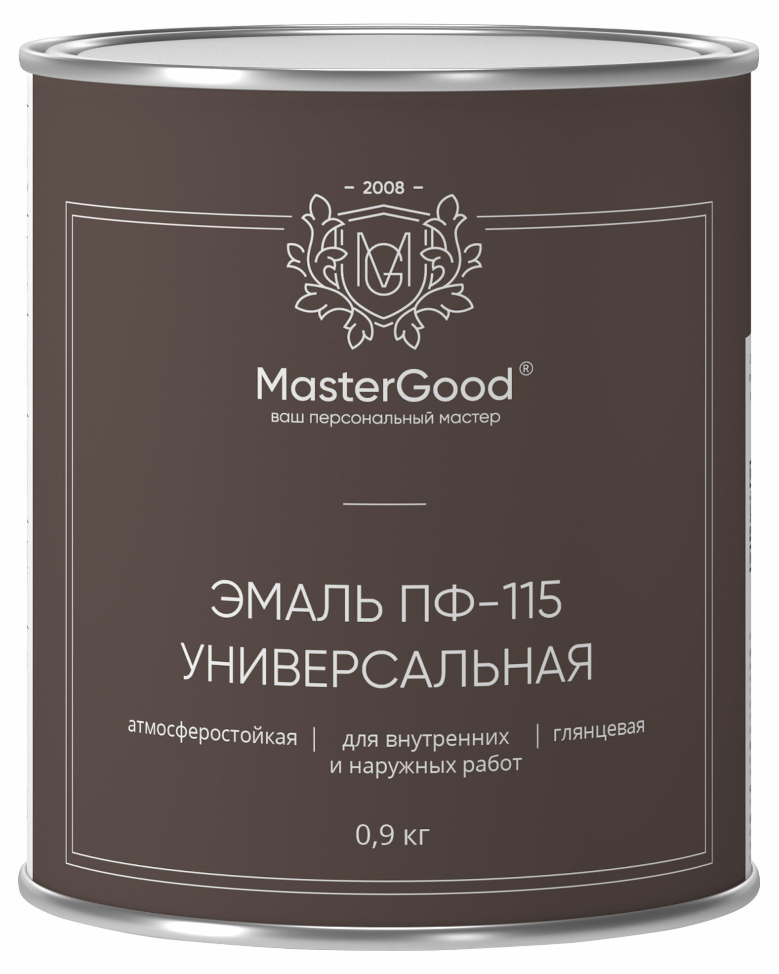 Эмаль универсальная MasterGood ПФ-115 зеленая, 900 г