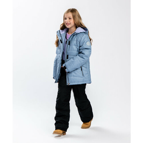 фото Куртка button blue, демисезон/зима, удлиненная, размер 110, серый