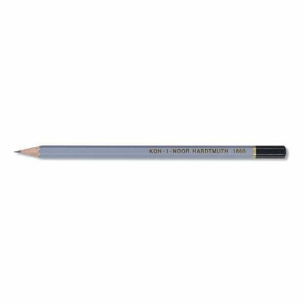 Упаковка карандашей чернографитовых KOH-I-NOOR 1860 5B шестигранный дерево коробка с европодвесом 12 шт./кор. - фото №1
