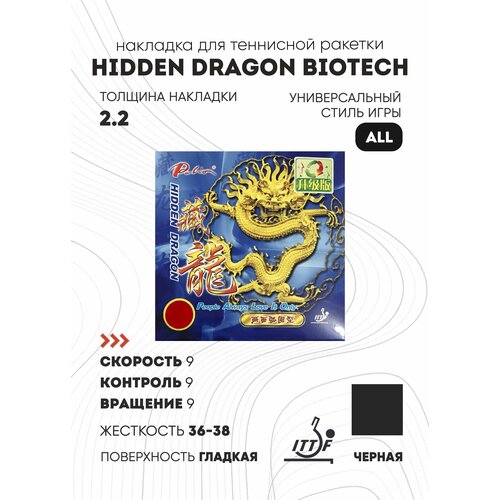 фото Накладка palio hidden dragon biotech (цвет черный, толщина 2.2)