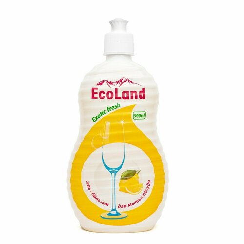 Гель-бальзам для мытья посуды Ecoland, Exotic Fresh, лимон, 900 мл