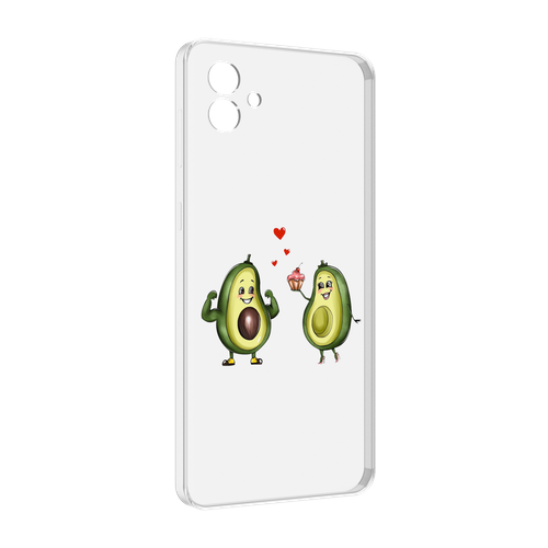 Чехол MyPads влюбленные-авокадо для Samsung Galaxy M04 задняя-панель-накладка-бампер