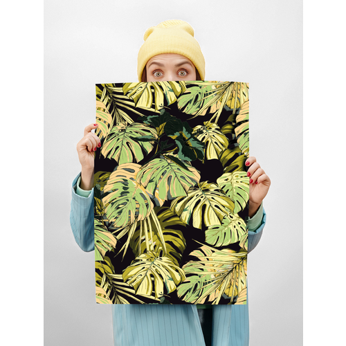 Картина для интерьера на стену 40х50 Джунгли жёлтые 450₽