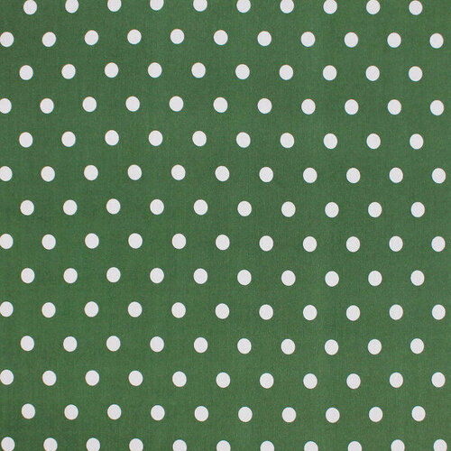 Вискоза 100%, цвет зеленый в белый горошек