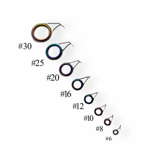 Пропускные кольца для удилищ / 8 шт. разного диаметра