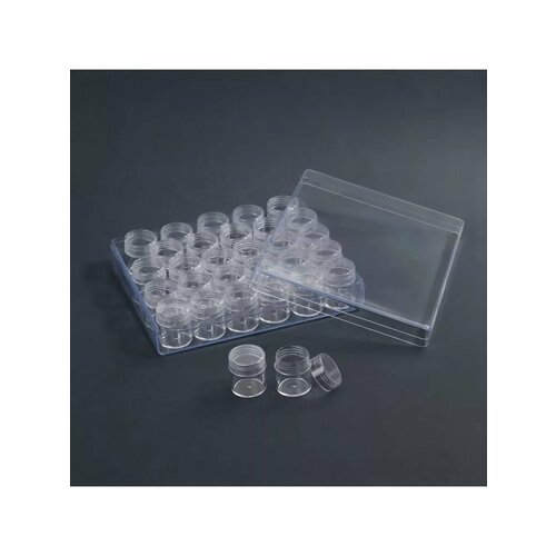 Контейнер для декора мелочей бисера страз 30 баночек 856₽