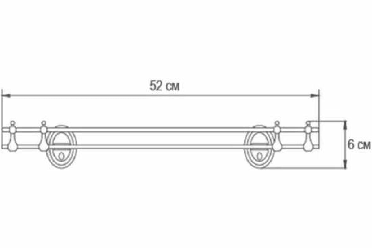 фото Полка Ekko E1507-1 стеклянная