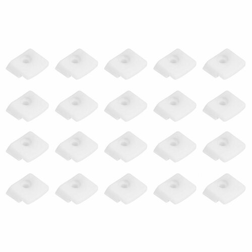 Фиксатор стекла, зеркала толщиной до 4 мм (пр-во Польша) белый пластик (комплект 20 шт.)