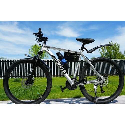 Велосипед 275 Richiesto алюминиевая рама 195 Горный ВзрослыйПодростковый Лёгкий серебристо-черный 25900₽