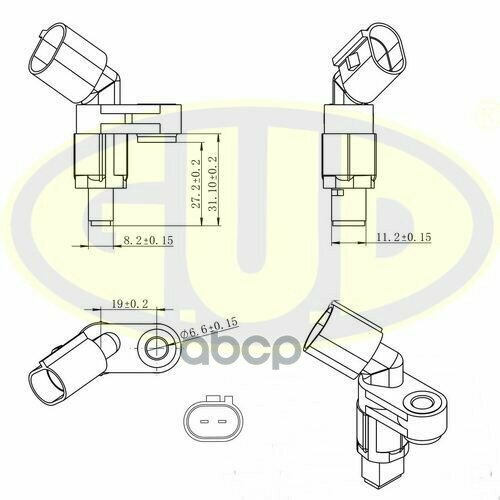 Датчик Abs Передн Audi A3Seat ToledoSkoda OctaviaVw Passat Лев GUD арт GABS01023 2960₽