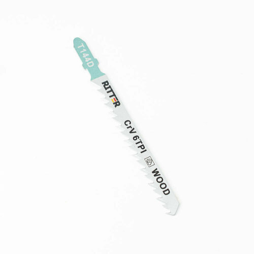 Полотно для элобзика по дереву T144D 2шт CrV 10075мм шаг 4 мм 6TPi Прямой грубый рез Ritter Eco 278₽