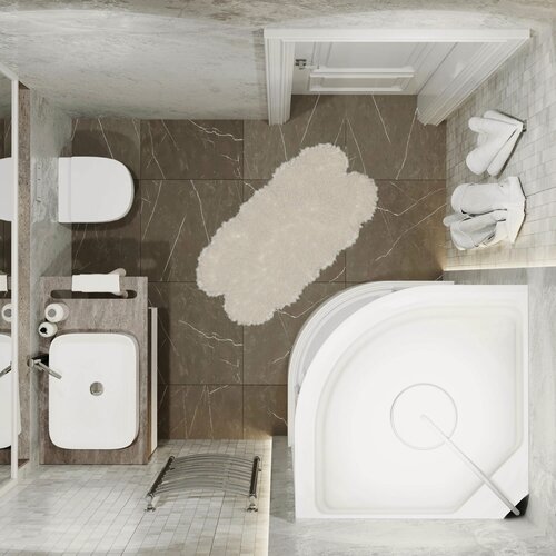 Изображение товара Душевая кабина Triton Стандарт Б3 90x90 ДН 4 Полосы Щ0000061836