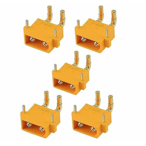 Силовые разъемы-вилки угловые Amass XT30PW-M 