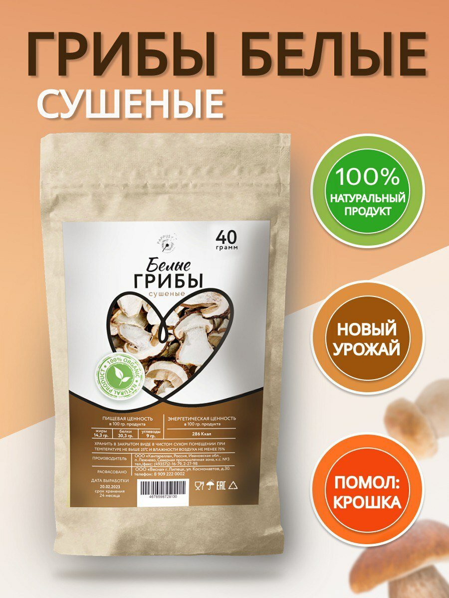 фото Грибы белые сушеные 40 г