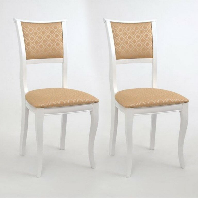 Комплект из 2-х стульев "Кентавр" (Белый/Santa Beige)