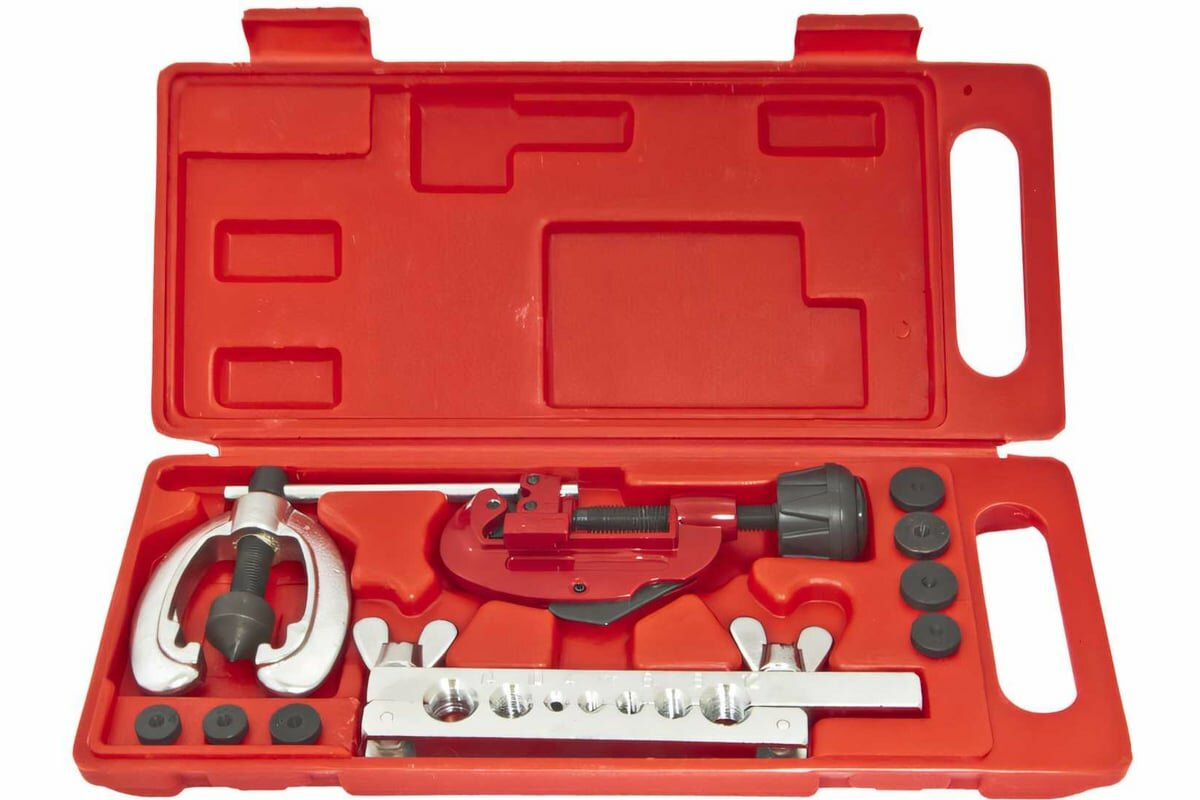 Эврика Набор слесарный для резки и развальцовки трубок 10 пр, в кейсе ER-86410 805922